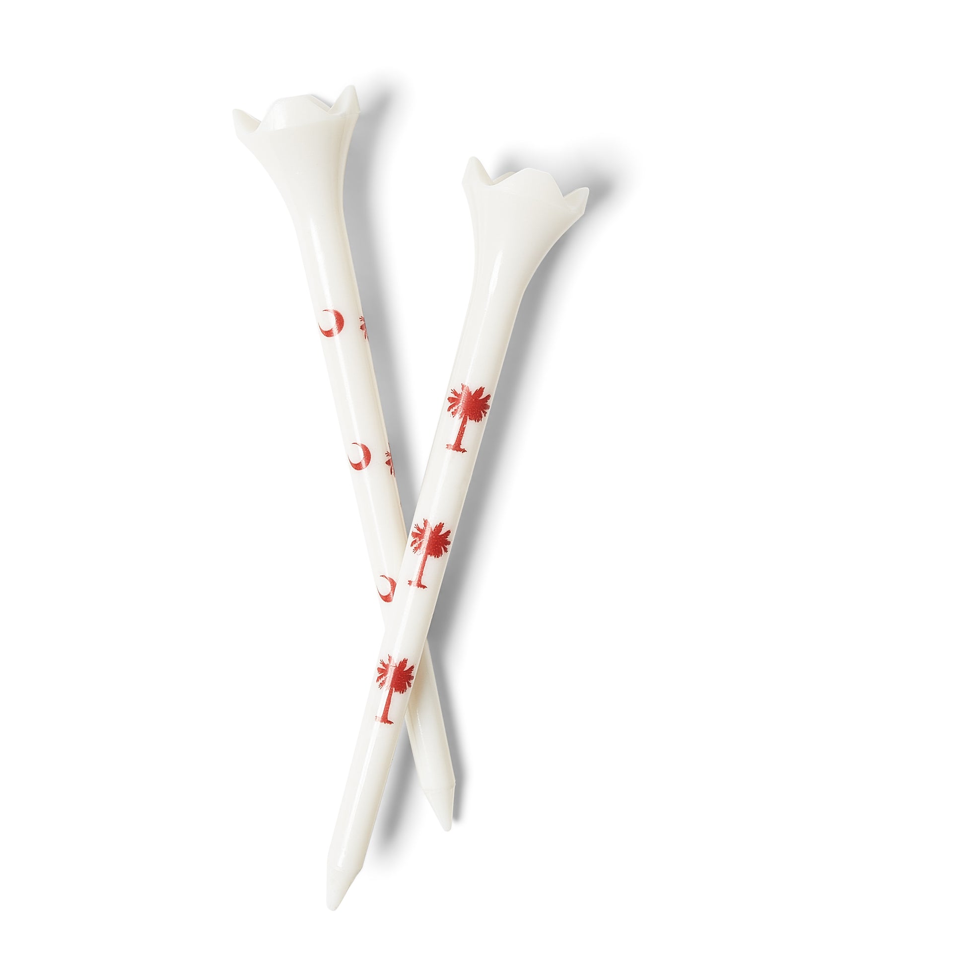 Palmetto Golf Tees – South Carolina Garnet Trees on White (100-Pack, 3 ¼")