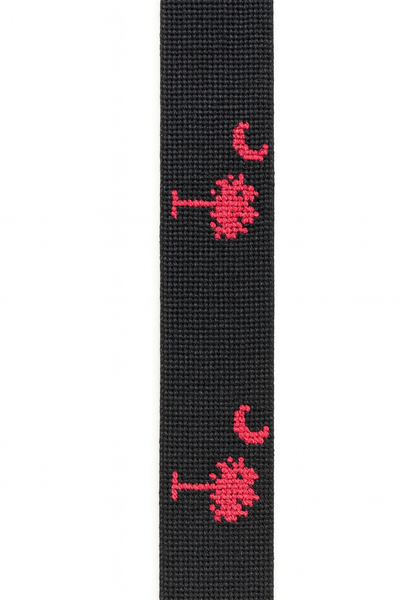 Black & Garnet Palmetto (South Carolina) Embroidered Belt