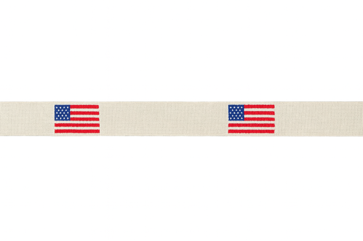 American Flag with Khaki Backdrop Embroidered Belt