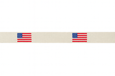 American Flag with Khaki Backdrop Embroidered Belt