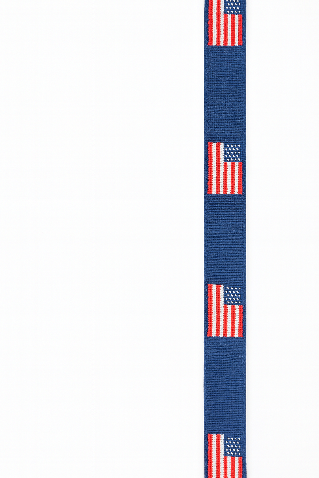 American Flag with Navy Blue Backdrop Embroidered Belt