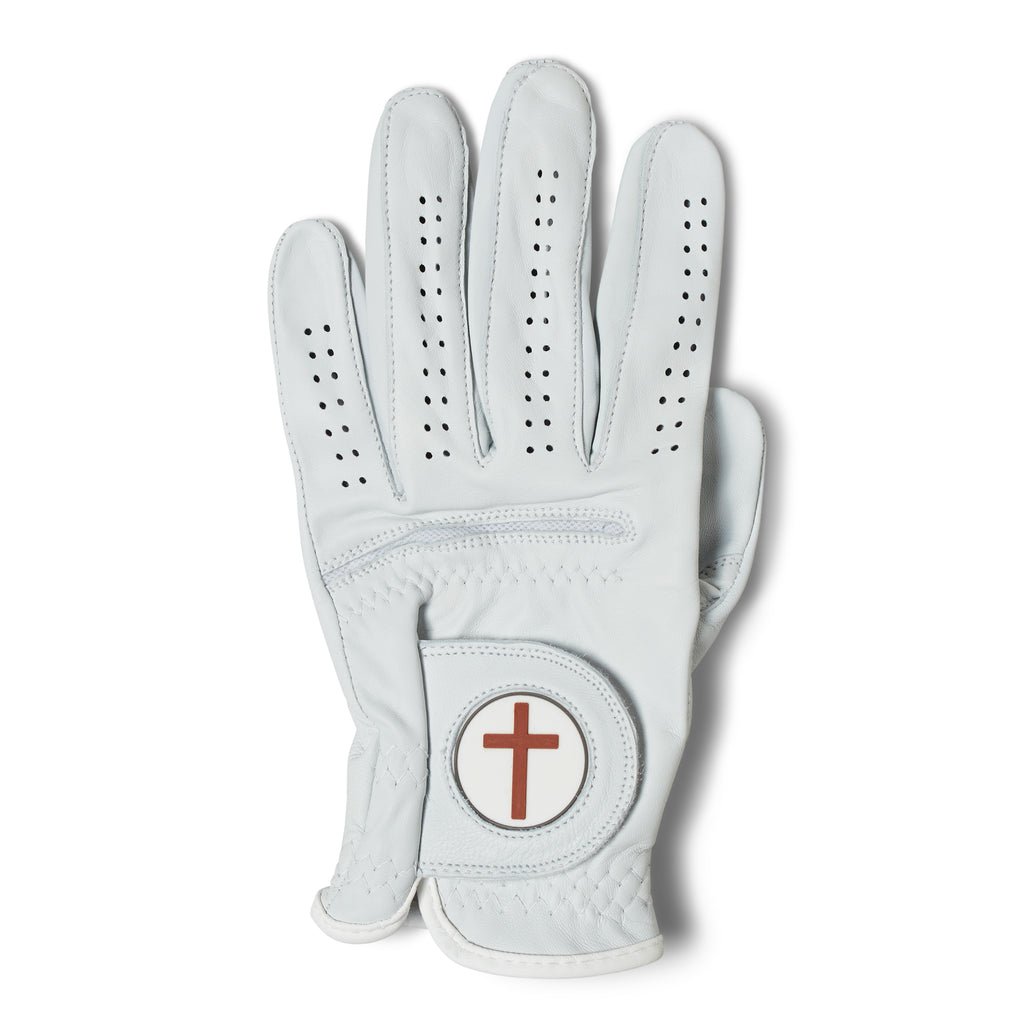 AAA Cabretta Leather Golf Glove – Brown Cross Design
