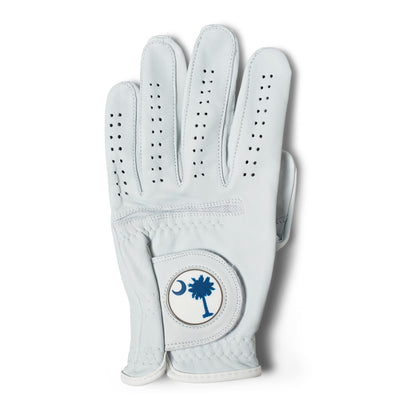 AAA Cabretta Leather Golf Glove – Navy Palmetto Tree Design