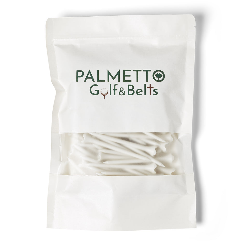 Palmetto Golf Tees – Classic White (100-Pack, 3 ¼")