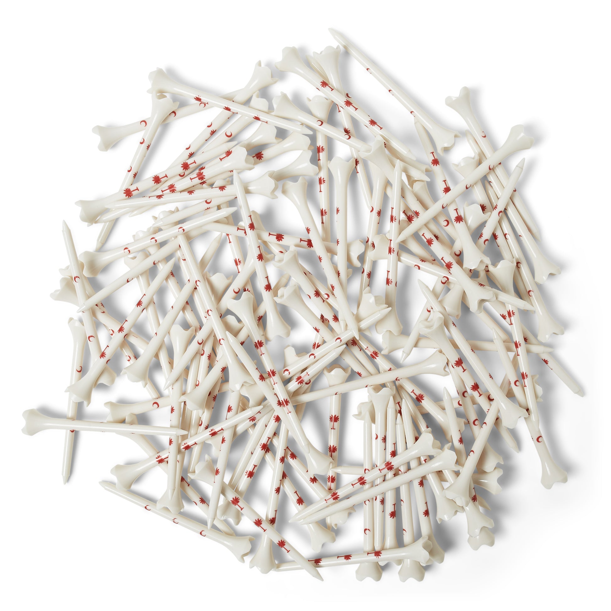 Palmetto Golf Tees – South Carolina Garnet Trees on White (100-Pack, 3 ¼")
