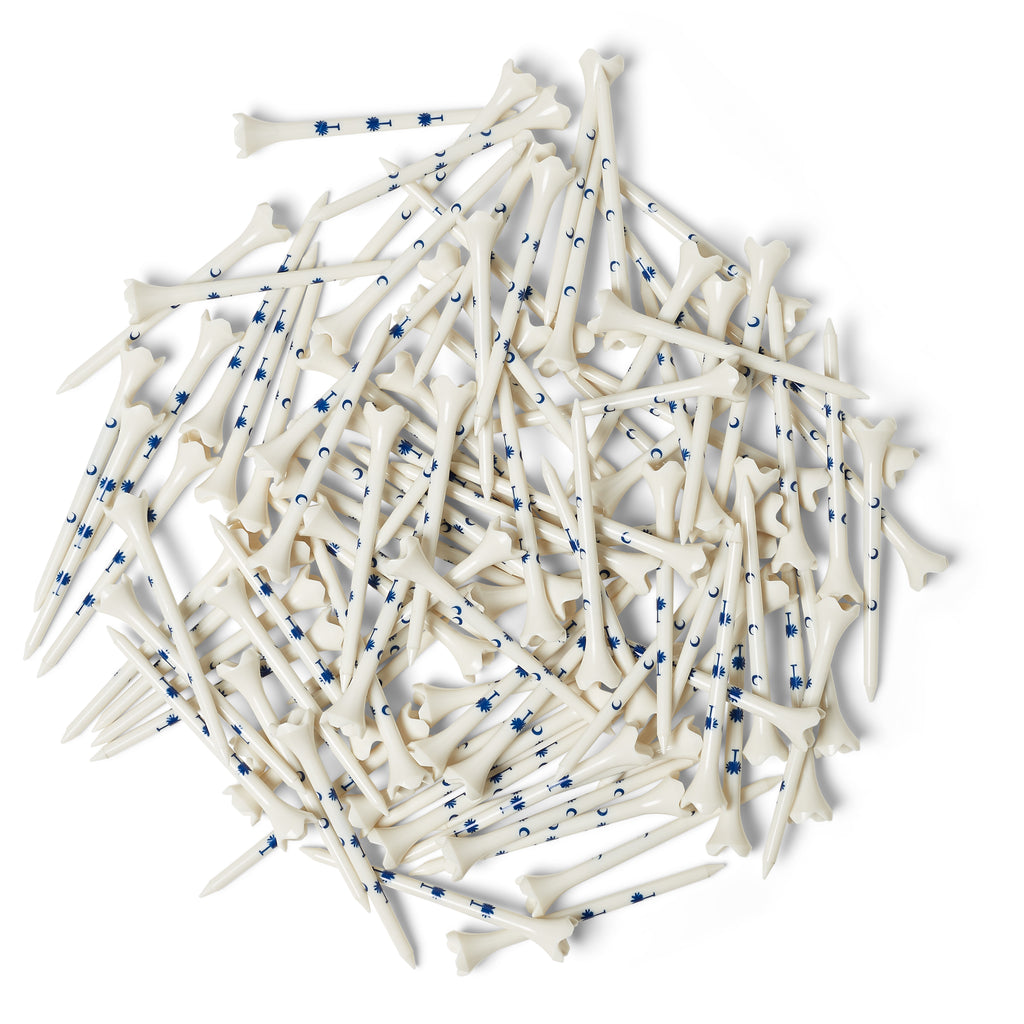 Palmetto Golf Tees – Blue Trees on White (100-Pack, 3 ¼")