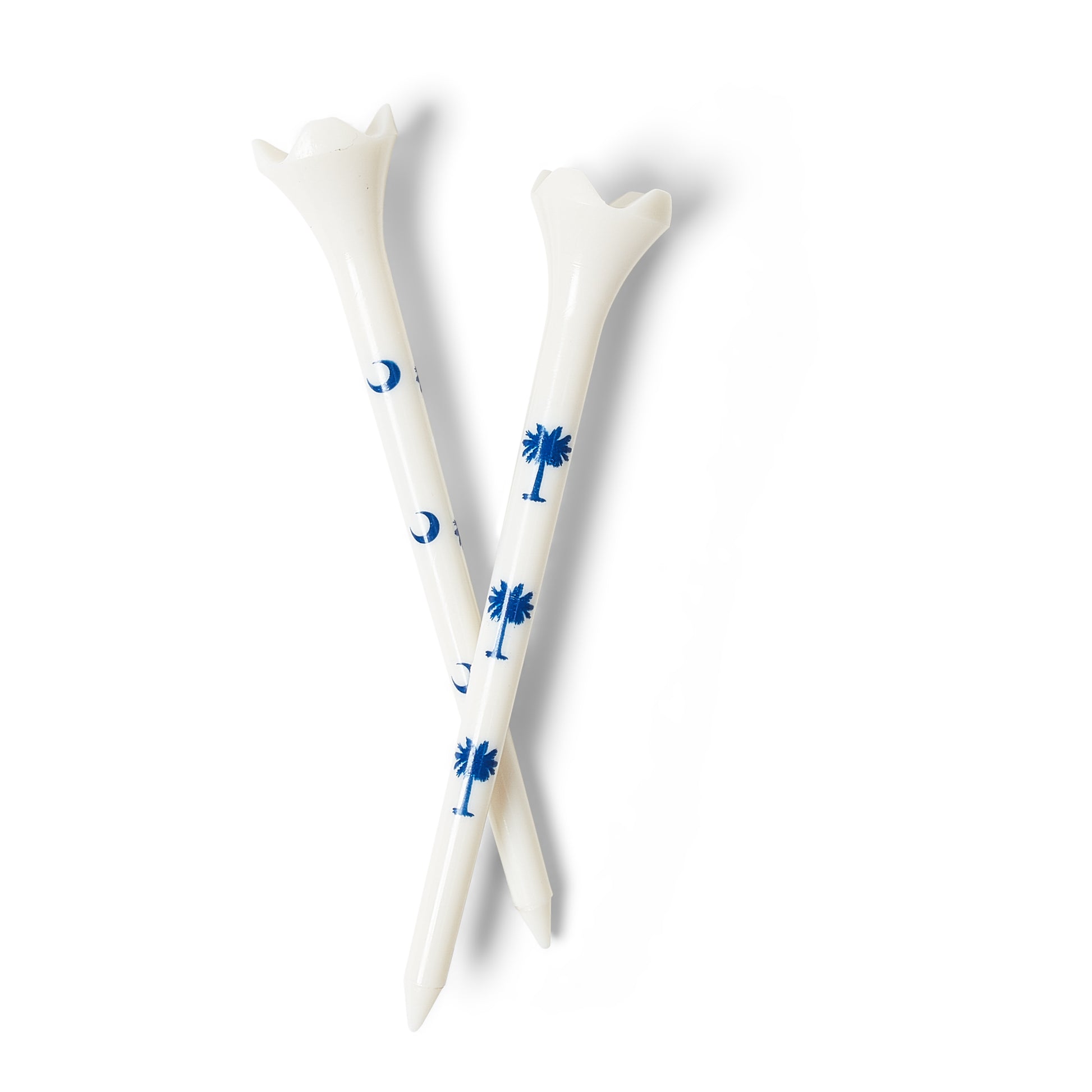 Palmetto Golf Tees – Blue Trees on White (100-Pack, 3 ¼")