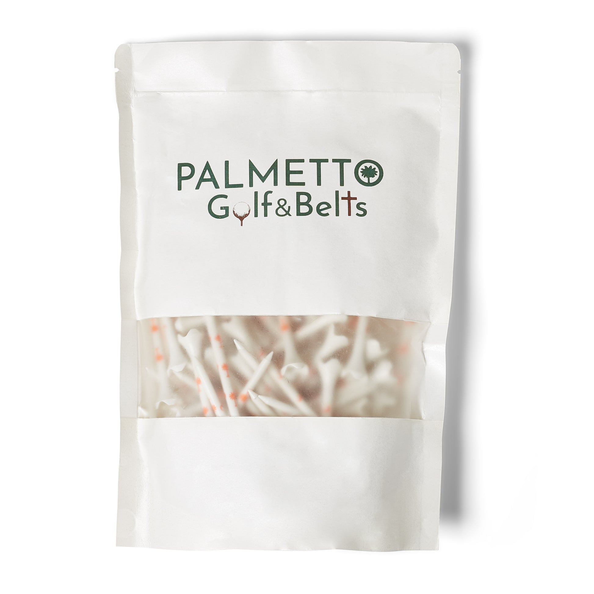 Palmetto Golf Tees – Clemson Orange Trees on White (100-Pack, 3 ¼")