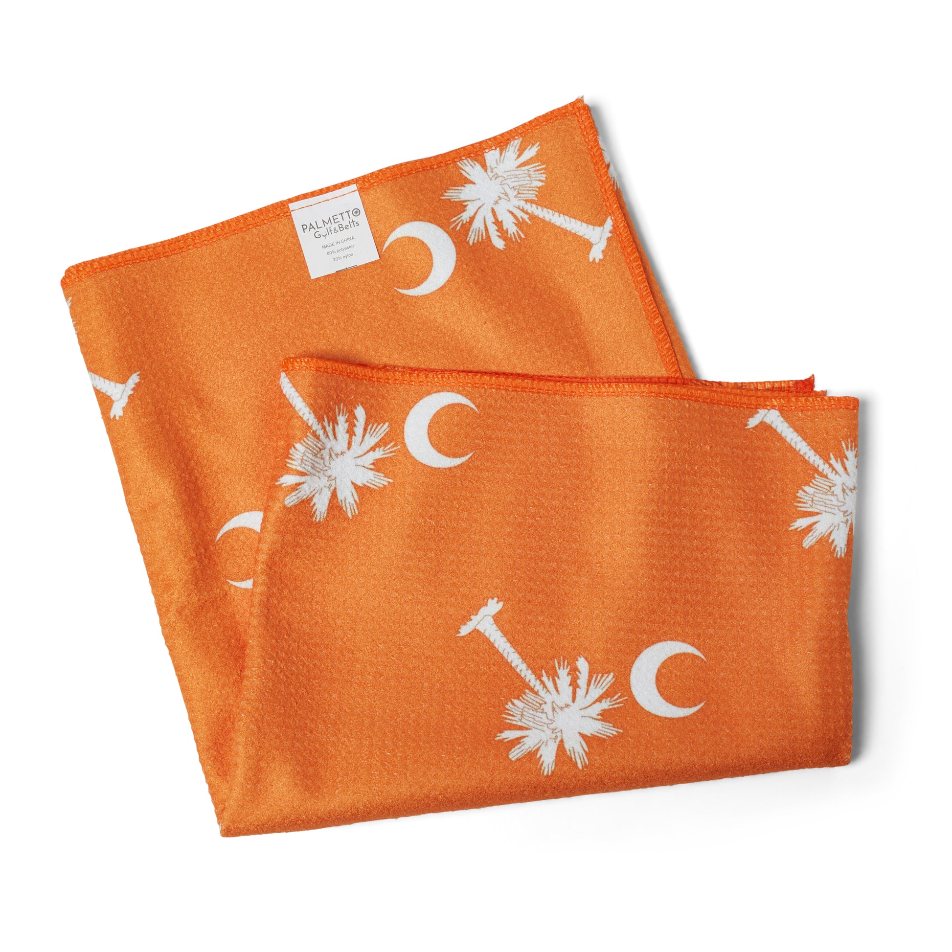 Palmetto Golf Towel – Clemson Orange with White Palmetto Tree