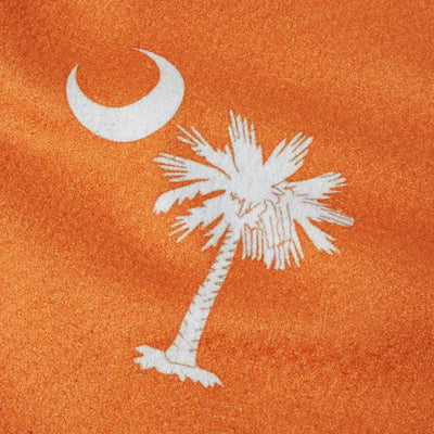 Palmetto Golf Towel – Clemson Orange with White Palmetto Tree - Hover