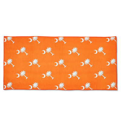 Palmetto Golf Towel – Clemson Orange with White Palmetto Tree