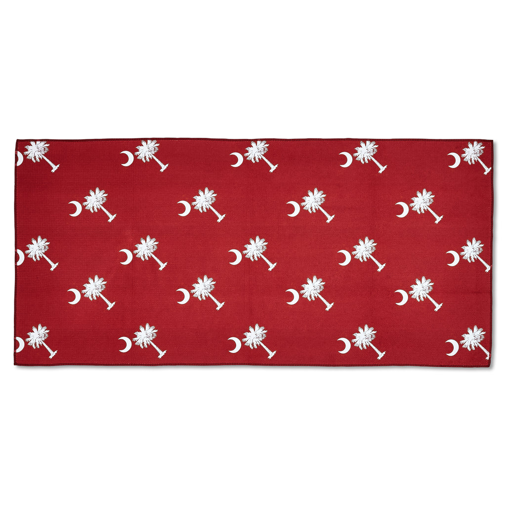 Palmetto Golf Towel – South Carolina Garnet with White Palmetto Tree