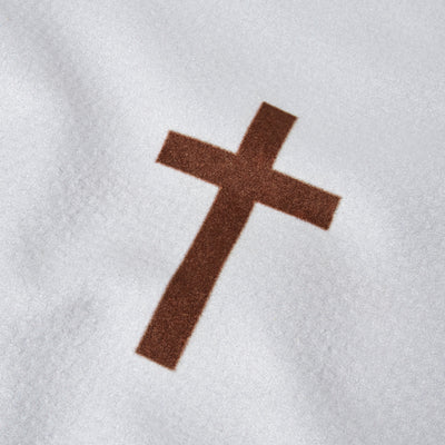 Palmetto Golf Towel – Brown Cross on White Microfiber - Hover