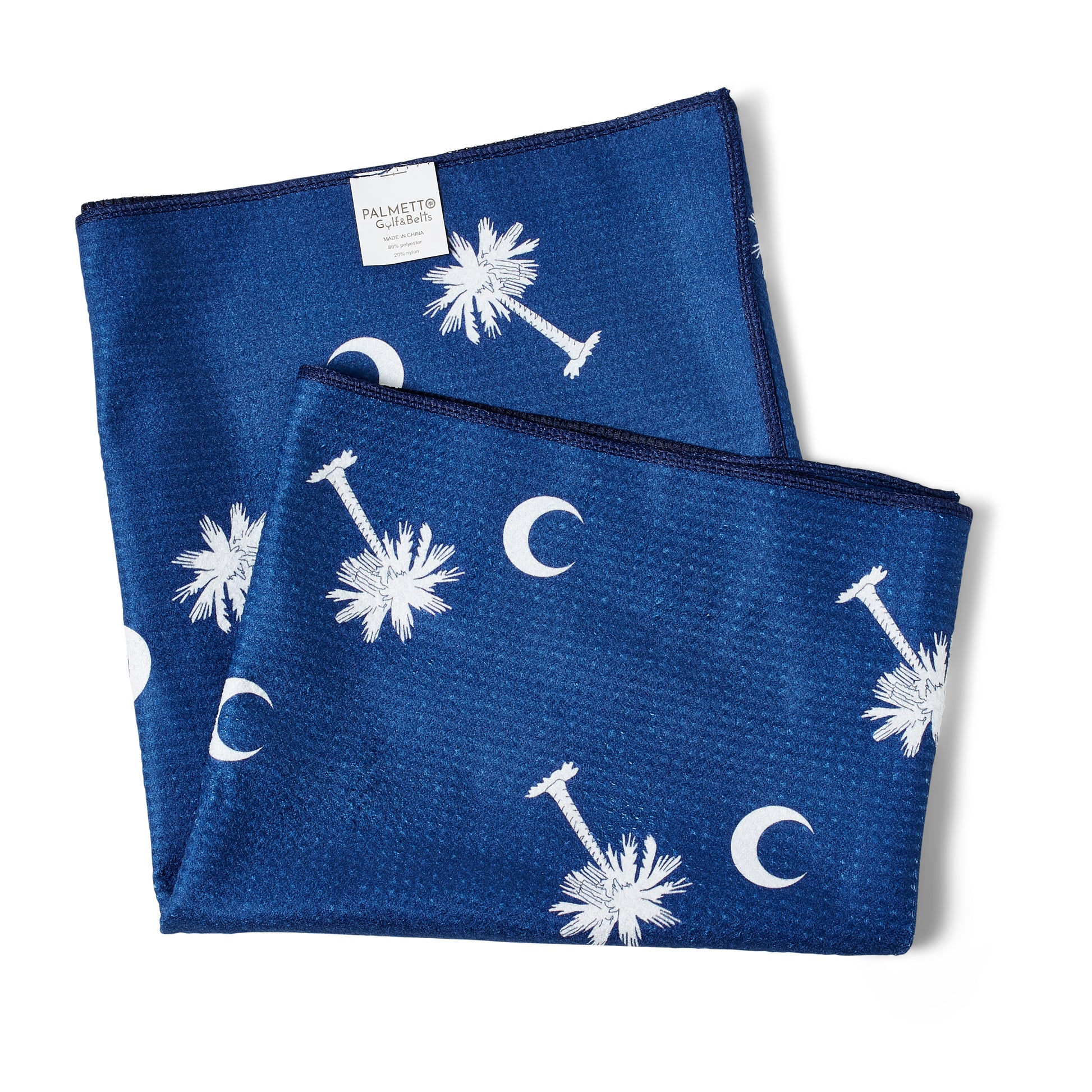 Palmetto Golf Towel – Navy Blue with White Palmetto Tree