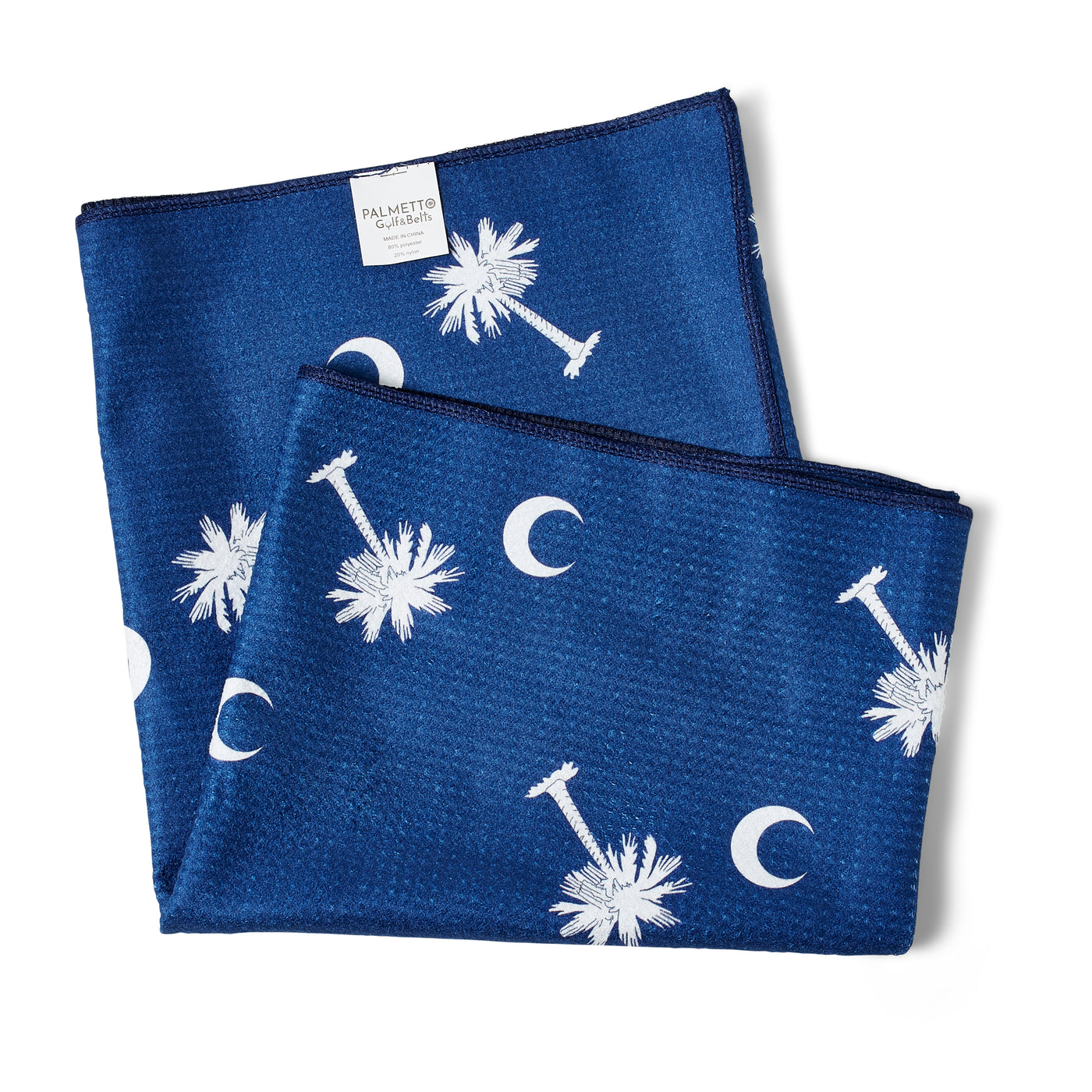 Palmetto Golf Towel – Navy Blue with White Palmetto Tree