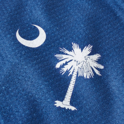 Palmetto Golf Towel – Navy Blue with White Palmetto Tree - Hover