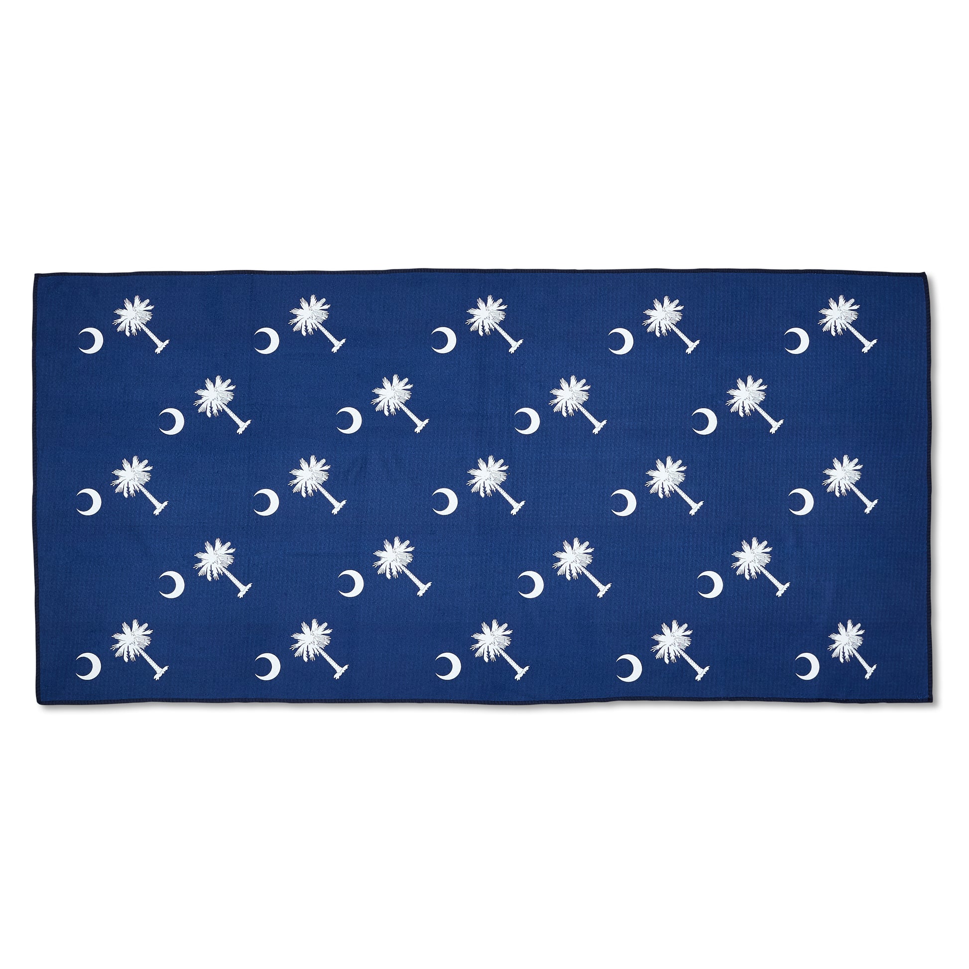 Palmetto Golf Towel – Navy Blue with White Palmetto Tree