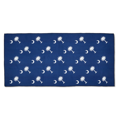 Palmetto Golf Towel – Navy Blue with White Palmetto Tree